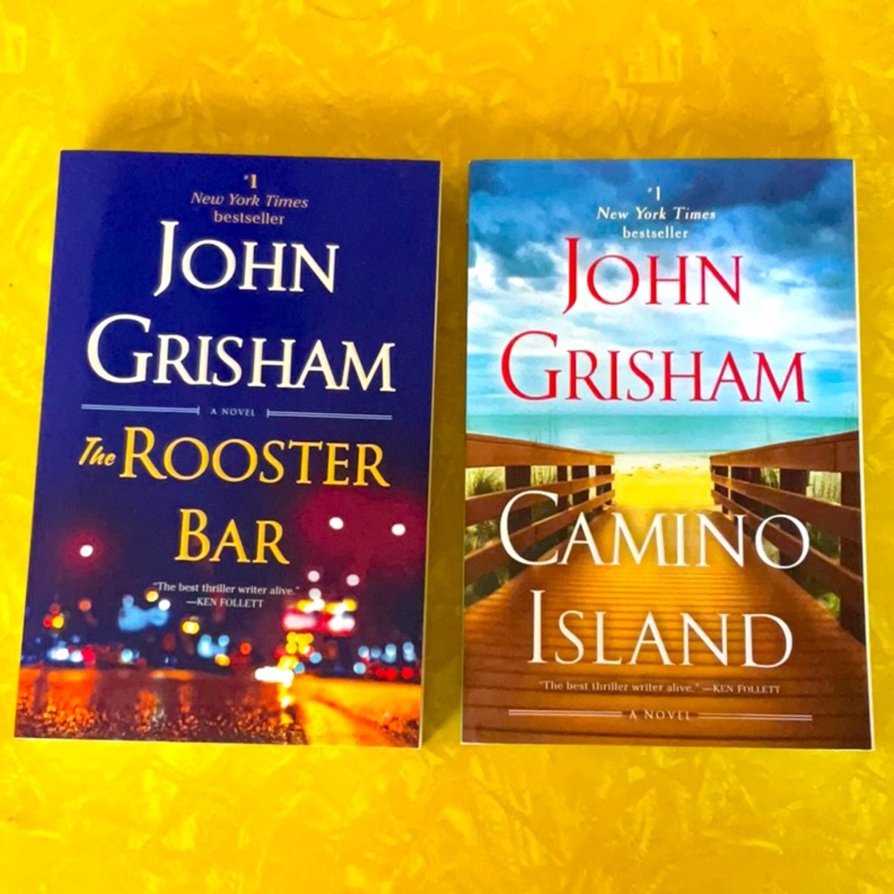 John Grisham Paperback Bundle - Camino Island & The Rooster Bar